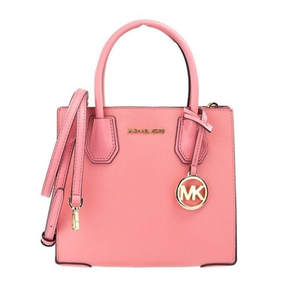 NEW Michael Kors Mercer Leather Messenger Crossbody Bag Tea Rose Handbag Purse - Picture 3 of 9